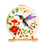 Siuvinėjimo rinkinys Pauk&scaron;čiai, Garland Hummingbird 11CT Middle Grid Three-strand Embroidery 24*24cm