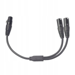 Xlr moteri&scaron;ka lizdinė jungtis į dvigubą 2 ki&scaron;tukų vyri&scaron;ką Y Splitter Mic Adapter Dj 12"