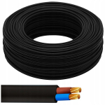 Omyp 2x1,5 H03vv-f baltas lankstus laidas, 1 metras