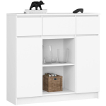 Komodoa Akord K100 2D 3SZ 1P, 101x35x98 cm, balta