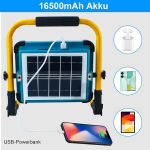 Topbos 100 W statybinis prožektorius Led su trikoju, 10000 Lm ne&scaron;iojamas darbo žibintas, 16500 Mah baterija su Usb-c ir saulės įkrovimu, Ip54 atsparus vandeniui, 4 &scaron;viesos režimai, skirtas dirbtuvėms, statybvietei