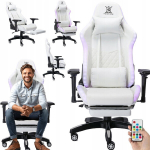 Gaming kėdė Biuro Sukama Kau&scaron;o tipo Kėdė +4d Porankis+led Rgb