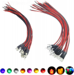 35 vnt. Led diodai 3mm, 7 spalvos, mirksintys, 9-12v