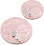 Brudazon 45 mini diskiniai magnetai, rinkinys 2 x 1 mm + 3 x 1 mm + 4 x 1 mm N52 stipriausi neodimio magnetai itin stiprūs magnetai modelių gamybai, amatams, ypač stiprus magnetinis diskas