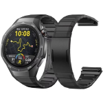 BestAccessories, titano dirželis H. Watch GT 5 Pro 46 mm laikrodžiui, juodos spalvos