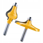 2 x Routerio bitai turėklams su karbido antgaliais 8 mm kotas Tenon Cutter Freza medienos apdirbimui