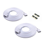 Huablue 2 vnt./pakuotėje balta 3 m led rgb juosta 4 kontaktų led prailginimo laidas led juostos jungties prailginimo jungties skirstytuvo laidas, skirtas 4 kontaktų rgb 5050 3528 2835 led juostai