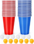 40 Puodelių Beer Pong (500ml) + 12 Kamuoliukų Vakarėliams