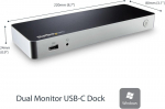 Startech.com dviejų monitorių usb-c dokas - skirtas windows ne&scaron;iojamiesiems kompiuteriams - 4k mst - su 60w galios tiekimu (usb pd) - ne&scaron;iojamojo kompiuterio dokas