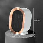 Ventiliatorinis &scaron;ildytuvas, energiją taupantis, tylus, 1200 W keramikinis ventiliatorinis &scaron;ildytuvas kambariui, vonios kambariui, svetainei, apsauga nuo perkaitimo ir apsauga nuo apvirtimo (baltas)