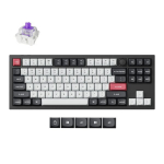 Belaidė žaidimų klaviatūra Keychron Q3 HE Wireless Q3H-M1 Gateron Double-Rail Magnetic Nebula, Anglų (US), juoda sp., Keychron Q3 HE Wireless (Q3H-M1)  - US Layout - Gateron Magnetic Nebula - Carbon Black (Juoda) Magnetinė Belaidė Žaidimų Klaviatūra