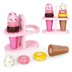 Medinių Velcro ledų rinkinys vaikams Ecotoys, 9 vnt.