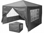 Sodo komercinė paviljono palapinė, 3x3 m, 4 sienos, pilka, MultiGarden