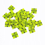 100 vnt. atspindinti plėvelė/taikinys 30 mm x 30 mm žalsvai melsvos spalvos, geodezinis ženklas
