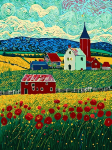 DUHALO paveikslas skaičiais 30 x 40 cm