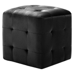Pufai, 2 vnt., juodos spalvos, 30x30x30cm, aksomas (249018) CFE426960
