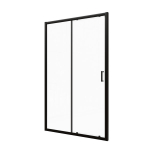 Du&scaron;o durys VENTO Asti 120X195 cm, skaidrus Easy Clean stiklas 6mm, juodas profilis