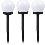 Elight Sodo Saulės Žibintų Rinkinys 3vnt 10cm &Scaron;altai Baltas LED su Tamsoje Jutikliu, Atsparus Vandeniui Juodas