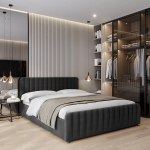 Lova Somara + Sapnas 2 XL|180x200|Juoda|Veliūras