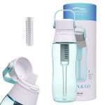 &bdquo;Aqualogis Aqua&Go&ldquo; vandens buteliukas su filtru &ndash; 500 ml, dangaus mėlynumas
