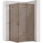 Du&scaron;o kabina Rea Hugo Double 80x80 Brush Copper