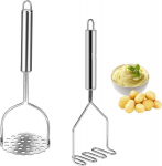 Bulvių grūstuvė, nerūdijančio plieno, 2 vnt.