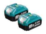 Akumuliatorius Makita įrankiams Li-Ion 18V 6Ah PWB USBC/A 2 vnt.