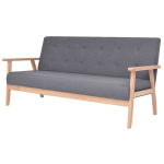 Trivietė sofa, pilka