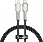 Baseus Lightning į Type C kabelis 25cm ilgio galia 20W greitas įkrovimas metalinis PD suderinamas su iPhone...Plus XS XR 11 12 13