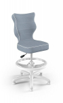 Ergonomi&scaron;ka vaiki&scaron;ka kėdė Entelo Petit White JS06 su atrama kojoms, &scaron;viesiai mėlyna