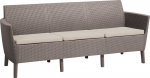 Trivietė sodo sofa Salemo 3 Seater Sofa, ruda
