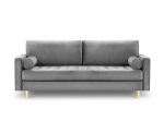 Trivietė sofa Milo Casa Santo, pilka/auksinės spalvos