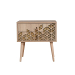 Naktinis staliukas Kalune Design 863 (VIII), 61 cm, ąžuolo/&scaron;viesiai geltonos spalvos