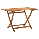 Sulankstomas sodo stalas, 120x70x75 cm, rudas