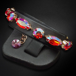 Apyrankė moterims DiamondSky &bdquo;Chic II (Light Siam Shimmer)&ldquo; su Swarovski kristalais