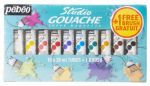 Gua&scaron;o rinkinys Pebeo Studio 10x20 ml + teptukas