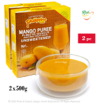 Mango tyrė (natūrali, nesaldinta), Mango Puree, Philippine Brand, 2x500g