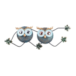 Metalinė sienų dekoracija Owl 3, 77x28 cm