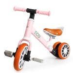 Balansinis triratukas su pedalais Ecotoys 2in1, rožinis