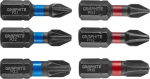 Graphite smūginiai antgaliai Ph/pz 1/2/3 x 25 mm, 6 vnt.