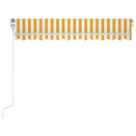 Markizė su led/vėjo jutikliu vidaXL, 300x250 cm, geltona