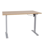 Reguliuojamo auk&scaron;čio elektrinis stalas su 1 varikliu Home4You Ergo, 160x80 cm, rudas/pilkas