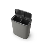 Brabantia &scaron;iuk&scaron;liadėžė Bo Touch Bin, 2x30 l, pilka