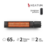 Infraraudonųjų spindulių &scaron;ildytuvas Heatum H2000R Urban Black
