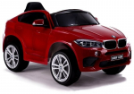 BMW X6 raudonas elektrinis automobilis