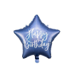 Folinis balionas Happy Birthday 40cm mėlynas