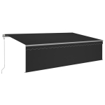 Automatinė markizė su LED/vėjo jutikliu, 5x3 m, pilka, Antracito