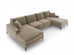 Mink&scaron;tas kampas Mazzini Sofas Madara 6S, smėlio spalvos/juodas