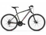 Hibridinis dviratis Kross Evado 4.0 28", pilkas/raudonas