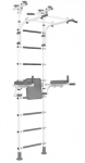Sporto kompleksas/gimnastikos sienelė Atletas-R, 245-290x60cm, -